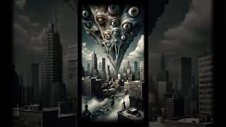Eyes of the Forgotten Sky 👁️ #ForgottenSky #AIHorror #SurrealEyes #DystopianDream