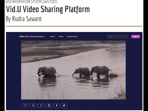 VidU Video Sharing Platform - Rudra Sawant