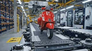 Inside the Vespa factory: process and production- (complete process) #factoryprocess#vespa 