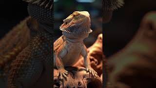 🔥 The Crimson Guardian of the Branch 🔥"#BeardedDragon #4KWildlife #ReptileLovers #NatureCloseUp