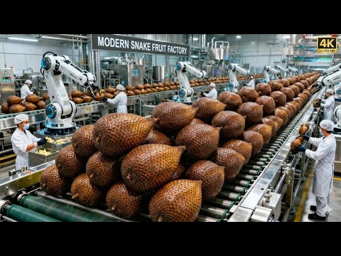 Inside a Modern Snake Fruit Factory: From Raw Salak to Crunchy Dried Fruit (Full Process)