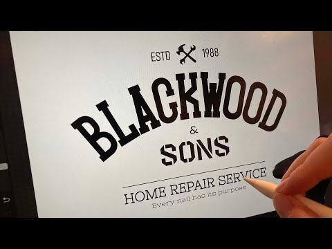 Vintage Meets Minimalism | Hand-Lettering Logo (Procreate+Adobe Illustrator) for Blackwood & Sons