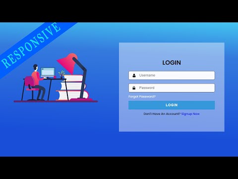 Responsive Login Page Using HTML & CSS | Login Form | Responsive Tutorial | Rizowan Ahmed Safi