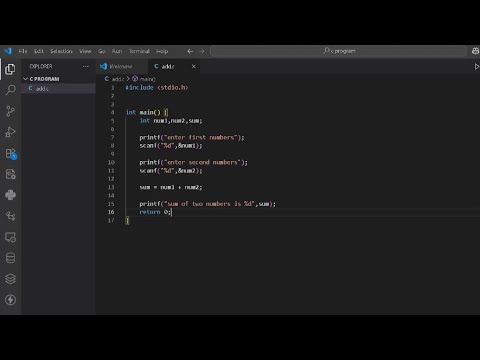 Adding Two Numbers In C language | add two numbers 