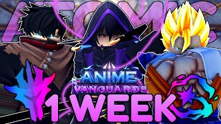 I Spent 1 Week *CATCHING UP* And Becoming OVERPOWERED In Anime Vanguards Roblox!!!