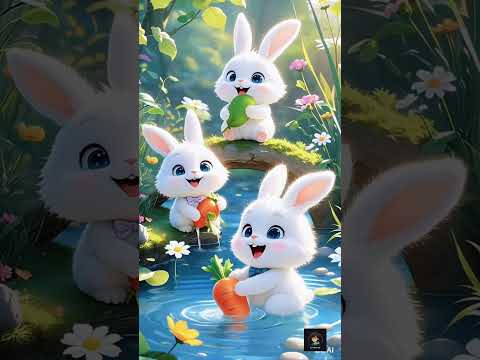 Rabbits Eating the Carrot 😍❤️  #ai #aivideoshorts#animation #rabits