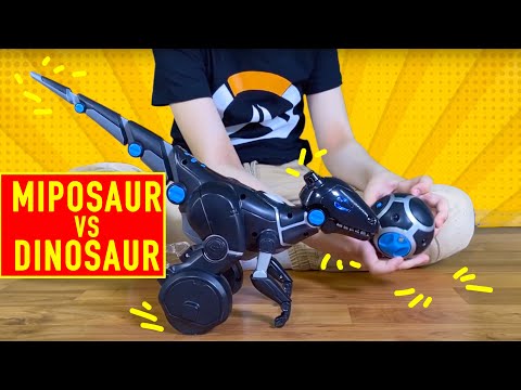MiPosaur and SmartRobot unpacking. Dinosaurs battle