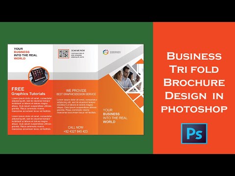 Tri fold brochure design in Photoshop CC | Urdu/Hindi Tutorial
