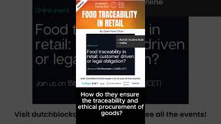 Food traceability in Retail: customer driven or legal obligations? #traceability #foodsupplychain