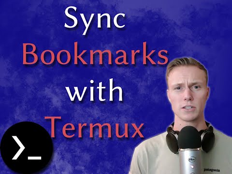 Using Termux to synchronize your bookmarks with your phone no matter the browser.