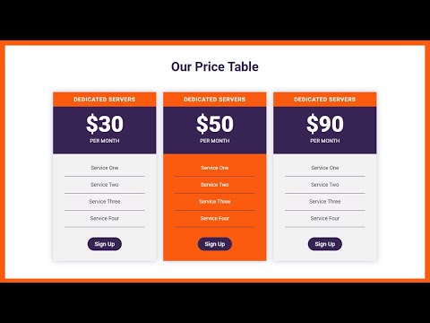 How To Create a Responsive Pricing Table using HTML CSS & Bootstrap | CoderRishad