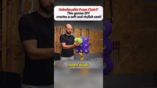 ?! This genius DIY creates a soft and stylish seat!  #FoamFurniture #DIYHomeDecor #CreativeDesign