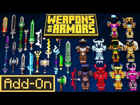 Armor and weapon addon for Minecraft pe 1.21+