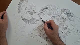 Beyond Being — Drawing Process (Timelapse)