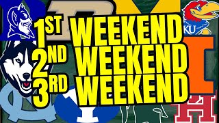 1st Weekend, 2nd Weekend, 3rd Weekend - How Far Will Our Favorite Teams Go In March?