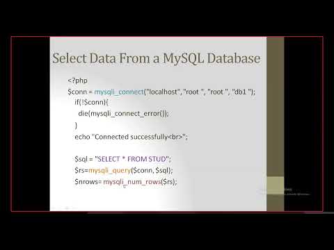 Connecting PHP scripts with MySQL