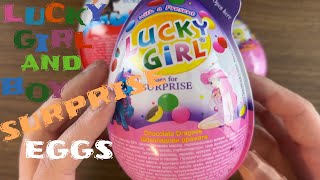 Lucky Girl and Boy Surprise Eggs - What is inside!?! 😎