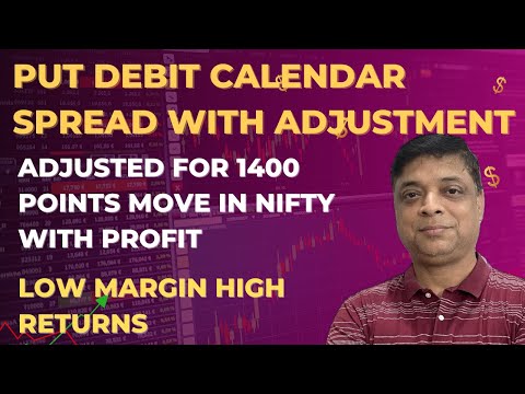 Put Debit Calendar Spread With Adjustment- Adjusted For 1400 Points Move In Nifty