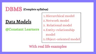 10. Data Models | Real-life examples