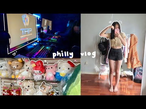 philly vlog☁️: shopping, plushies, yummy food, pc bang, trip with friends
