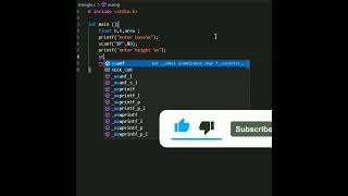 Find Area of triangle in C language || Basic program for beginners #shorts #c #coding  #youtube