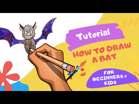 HOW TO DRAW A CUTE BAT EASY STEP BY STEP TUTORIAL | DRAWING TUTORIAL