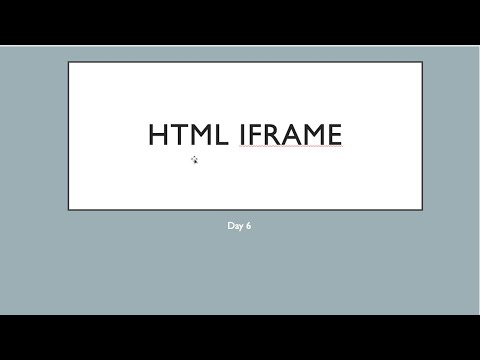 Day6 iframe | how to use iframe| insert a webpage inside another webpage | in Telugu