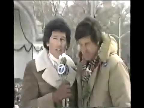 Ernie Anastos of WABC interviewing DJ Cousin Brucie at John Lennon Memorial in NYC - December 1980
