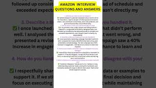 Amazon interview questions and answers #interview #jobinterview #amazon #amazonjobs #shorts #learn