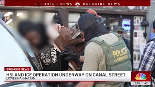 ICE agents detain several people during operation on Canal Street in NYC | NBC New York