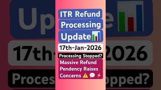 ITR Refund Processing Latest Update | Refund Not processed ? Refund Not  Received? #shorts