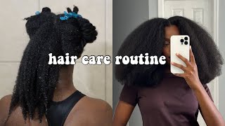 HAIR CARE ROUTINE ON THICK NATURAL HAIR !!! 🌀 (type 4) | SHELLTOBER DAY 9 🧡✨