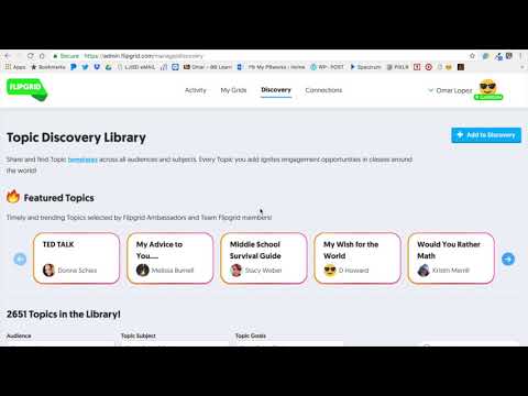 Flipgrid Dashboard