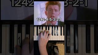 Rick Roll Piano Tutorial #shorts