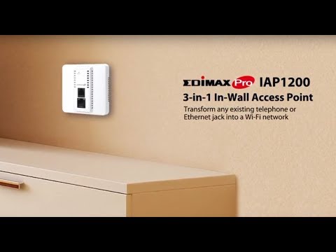 Edimax Pro IAP1200 3-in-1 In-Wall PoE Access Point Application Video EU version