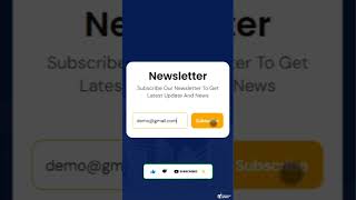 Newsletter Form in 15 Sec | How to Create a Newsletter Signup Form in HTML #shorts #html #newsletter