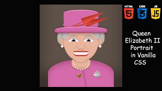 Queen Elizabeth II Portrait in Vanilla CSS