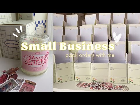 pack orders with me small business candles | New Packaging has arrived! |캔들사업