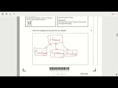 N5 Computing 2023 Q20 Navigation structure, CSS class