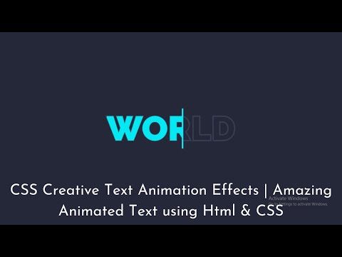CSS Creative Text Animation Effects | Amazing Animated Text using Html & CSS