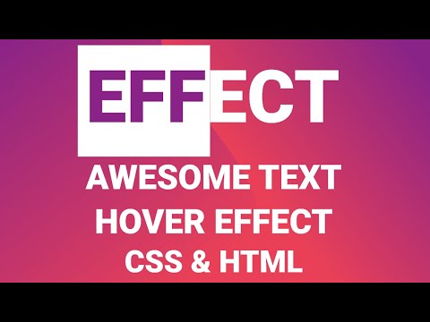 Awesome Effect on hover using css & html