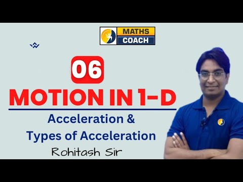 lec#6 Motion in 1- D|Acceleration & Types of Acceleration   #physics#jee#neet#airforce #11class#cuet