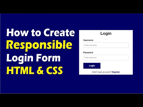 How to Create Responsible Login Form |  HTML & CSS  - LogTechy