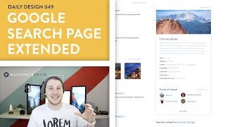 Daily Design 049 - Google Search Page Redesign Extended (Speed Design)
