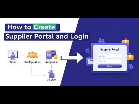 Supplier Portal Setups and Login Process