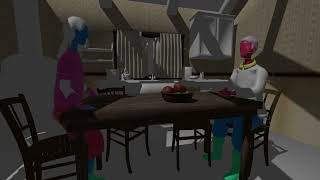 FMP Year 2.  Test export of the scene form Maya to Blender. 1