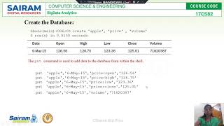 LectureVideos_17CS82_BigData Analytics_Module2_Essential Hadoop Tools:HBase_C.Sharon Roji