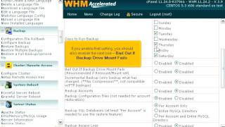 How to enable and configure automatic backups on your WHM server