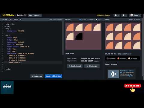 Learn css by practicing | css battle challenge #18 matrix