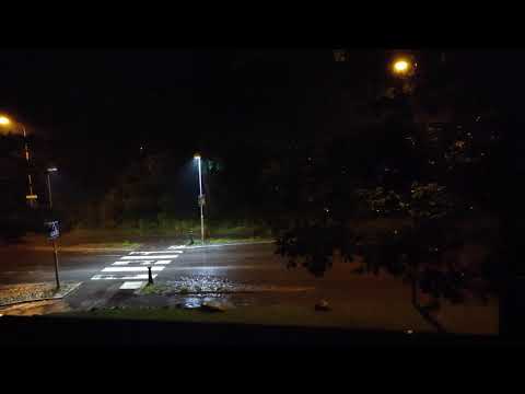 Rain at night street [4K]